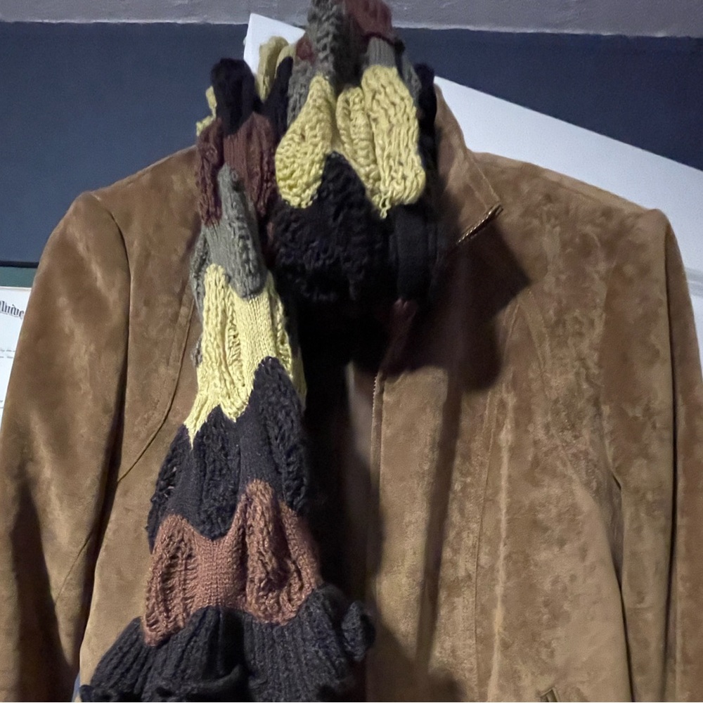 Gorgeous brown suede tribal jacket